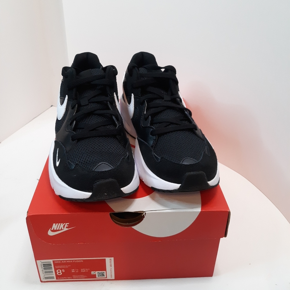Nike Air Max Fusion Men's Running Shoes Black/Whit - Picture 1 of 4
